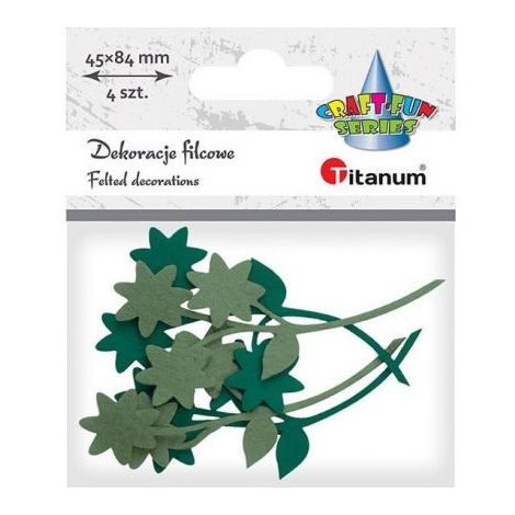 Dekoracje filcowe Titanum Gałązki, 4szt